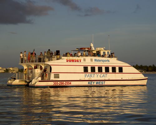 Sunset dinner cruise in Key West, FL.